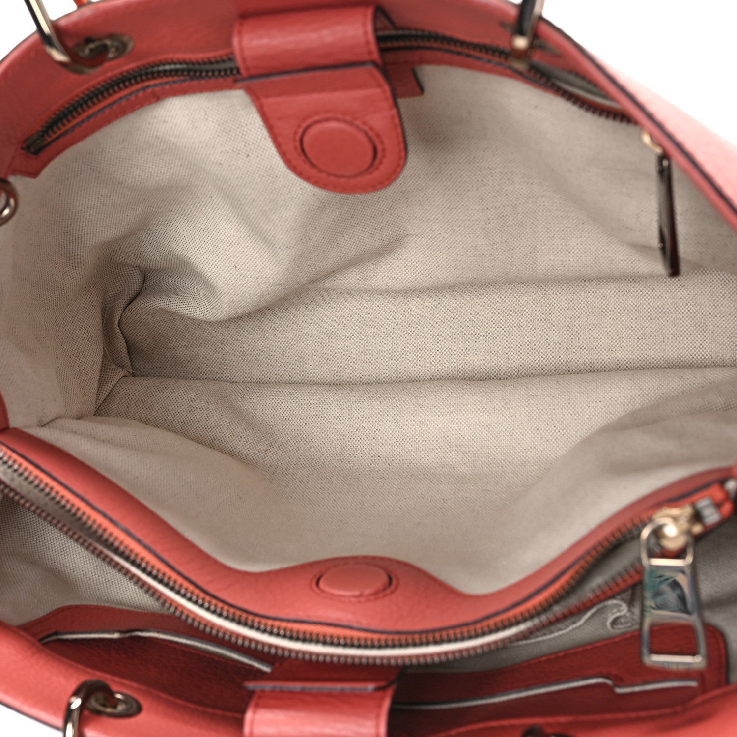 Gucci Pebbled Calfskin Bi-Color Medium Bamboo Shopper Tote Pink 5 of 9