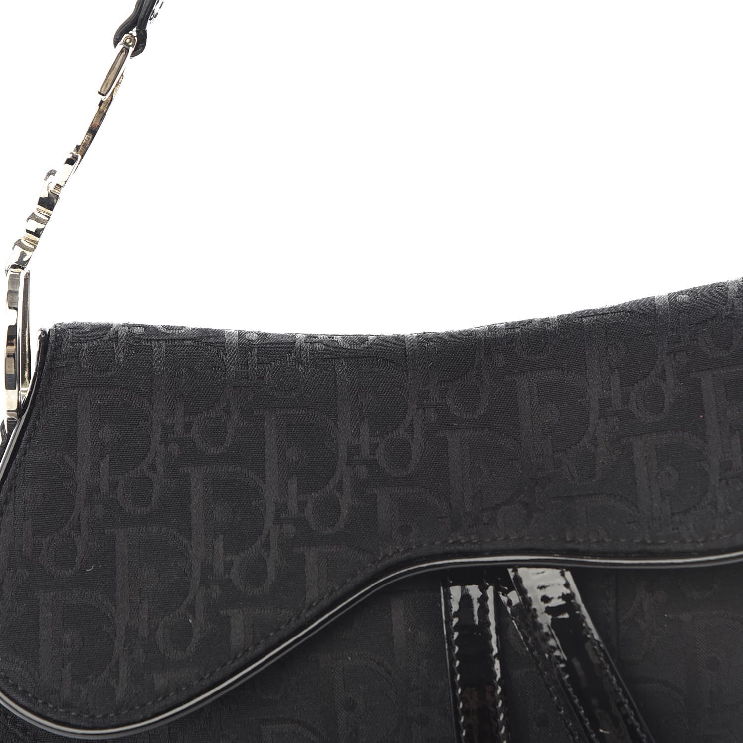 Christian Dior Monogram Saddle Bag Black 9 of 9