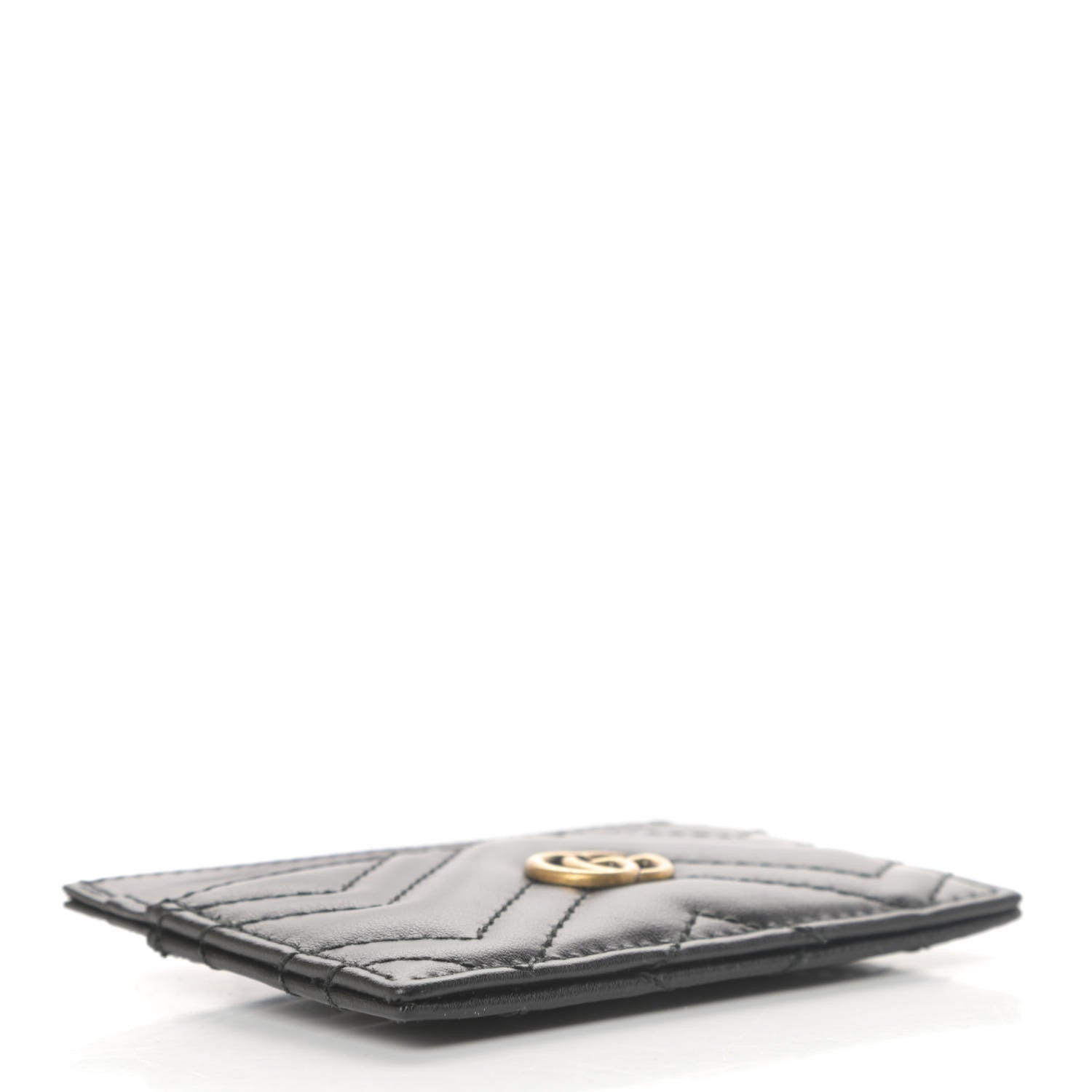 Gucci Calfskin Matelasse GG Marmont Card Holder Black 4 of 6