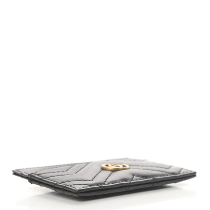 Gucci Calfskin Matelasse GG Marmont Card Holder Black 4 of 6