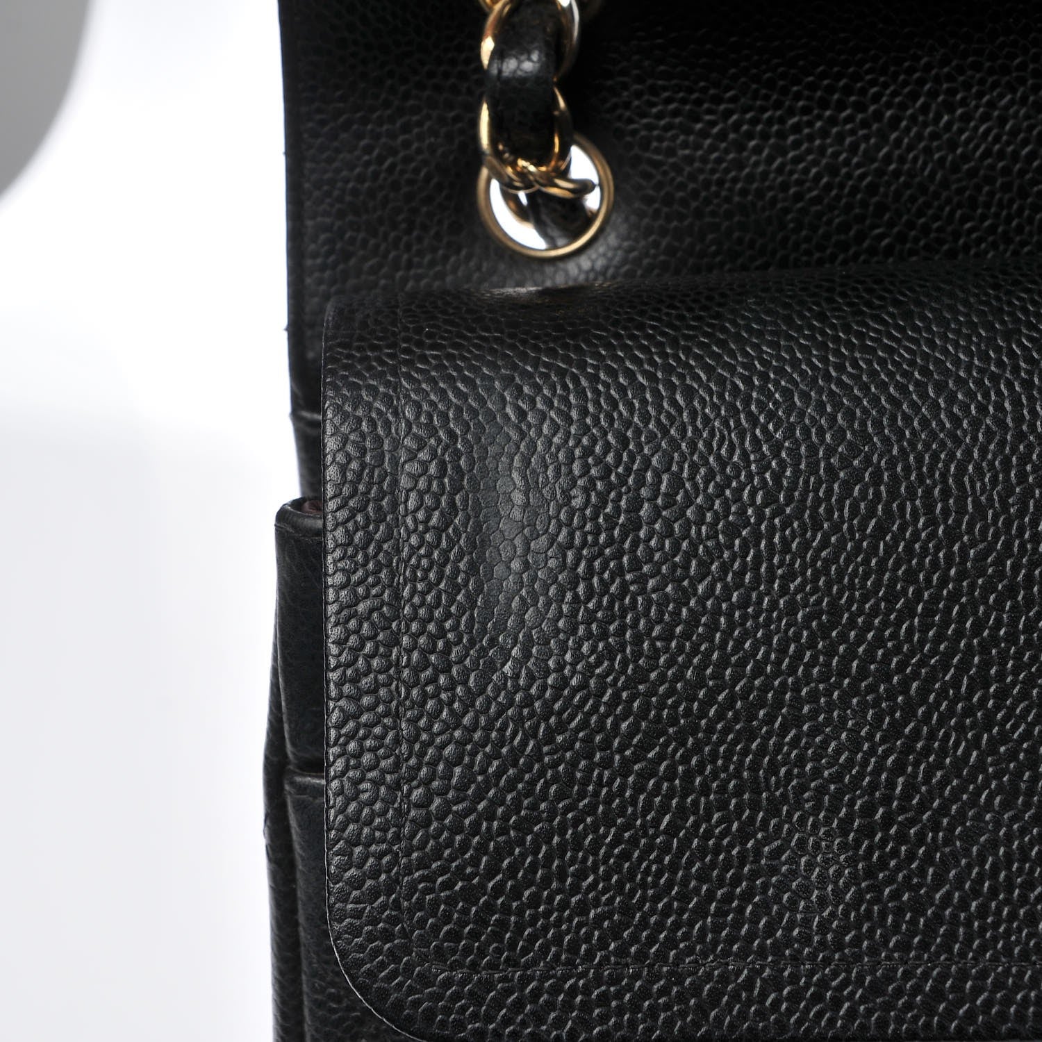 Chanel Caviar Quilted Jumbo Double Flap Black 16 of 22