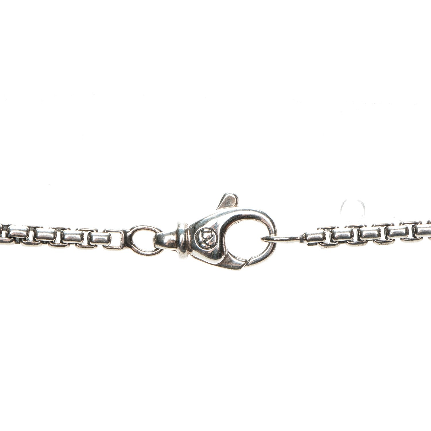 David Yurman Sterling Silver Black Diamond Small Dog Tag Necklace 6 of 6