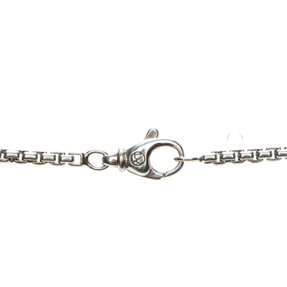 David Yurman Sterling Silver Black Diamond Small Dog Tag Necklace 6 of 6