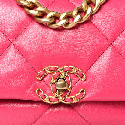 Chanel Lambskin Quilted Medium Chanel 19 Flap Pink 8 of 12