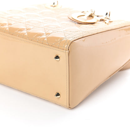 Christian Dior Patent Cannage Medium Lady Dior Beige 7 of 7