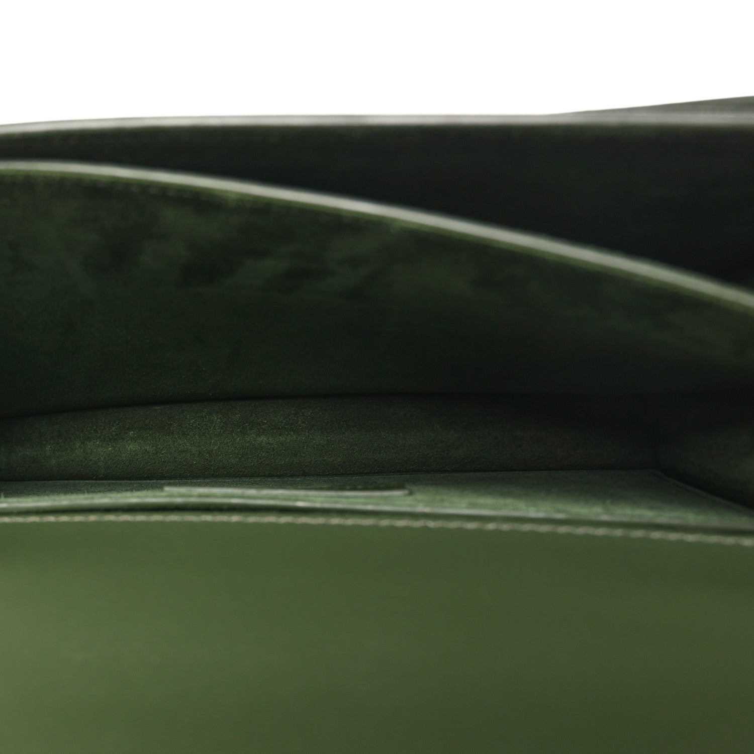Saint Laurent Smooth Calfskin Medium Monogram Sunset Satchel Vert Kaki 5 of 11