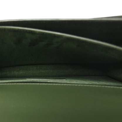Saint Laurent Smooth Calfskin Medium Monogram Sunset Satchel Vert Kaki 5 of 11