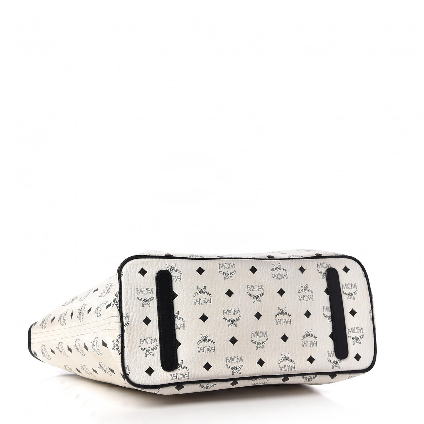 Visetos Medium Anya Zip Top Shopper Tote White