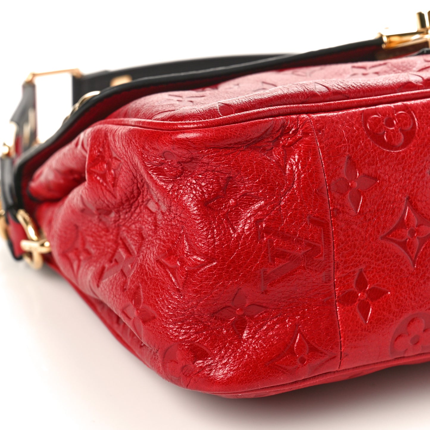 Deerskin Embossed Monogram My Deer Rebelle Red
