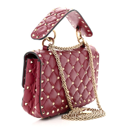 Valentino Garavani Nappa Small Rockstud Spike Shoulder Bag Rubino 3 of 14