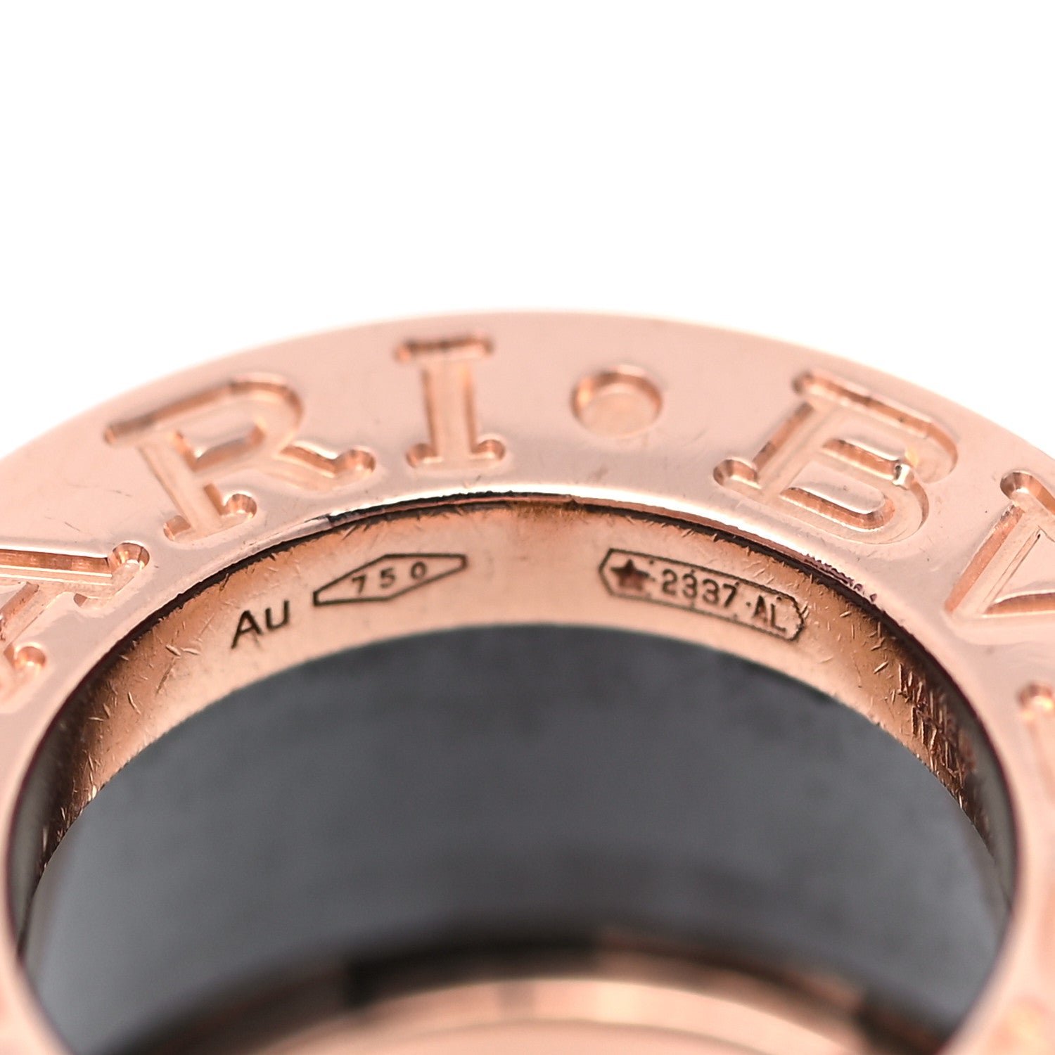 Bulgari 18K Rose Gold Black Ceramic B.Zero1 Pendant Necklace 5 of 7