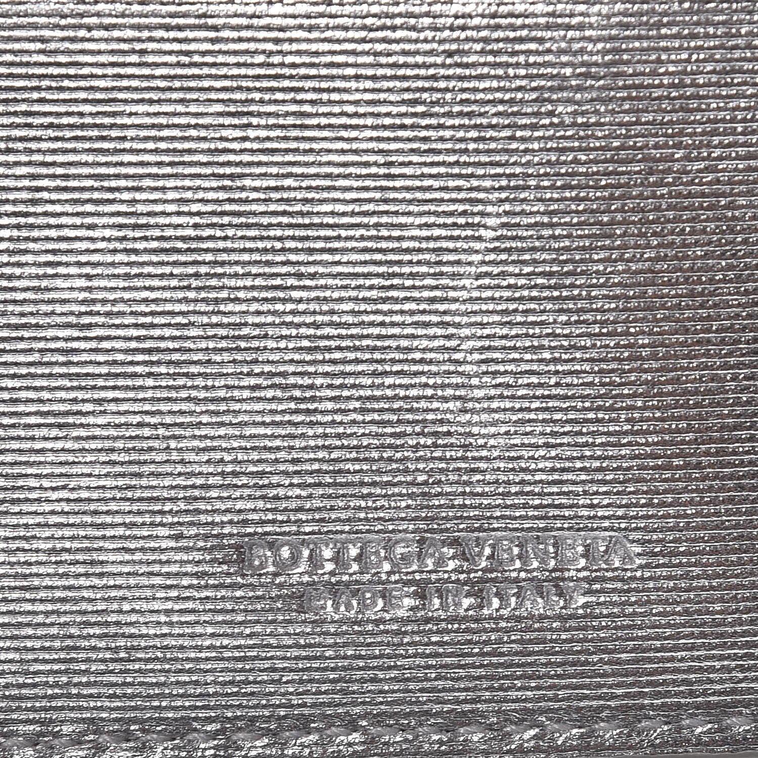 Bottega Veneta Metallic Grosgrain Intrecciato Continental Wallet Silver 7 of 8