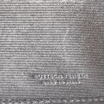 Bottega Veneta Metallic Grosgrain Intrecciato Continental Wallet Silver 7 of 8