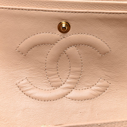 Chanel Caviar Quilted Medium Double Flap Beige 8 of 14