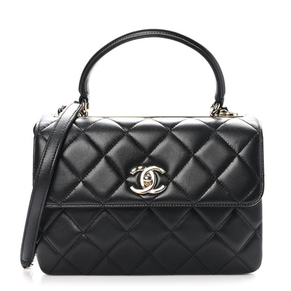 Chanel Lambskin Quilted Small Trendy CC Dual Handle Flap Bag Black 1 of 10