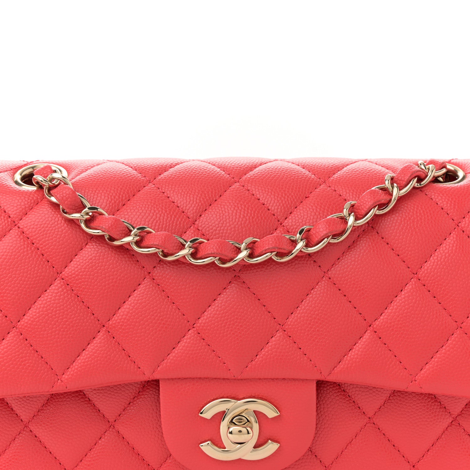 Chanel Caviar Quilted Small Double Flap Red 8 of 10