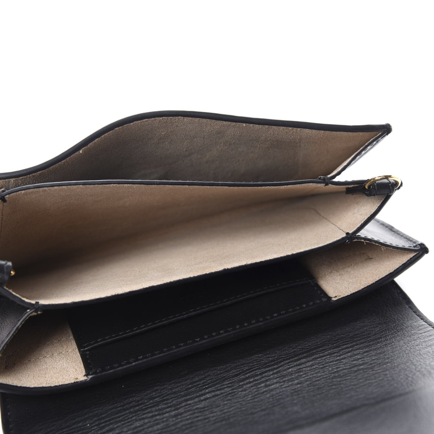 Smooth Calfskin Drew Bijou Clutch Black