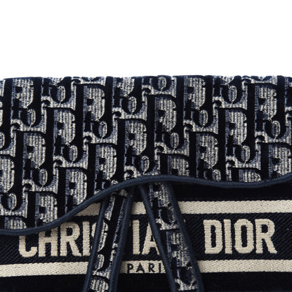 Christian Dior Oblique Slim Saddle Pouch Blue 10 of 11