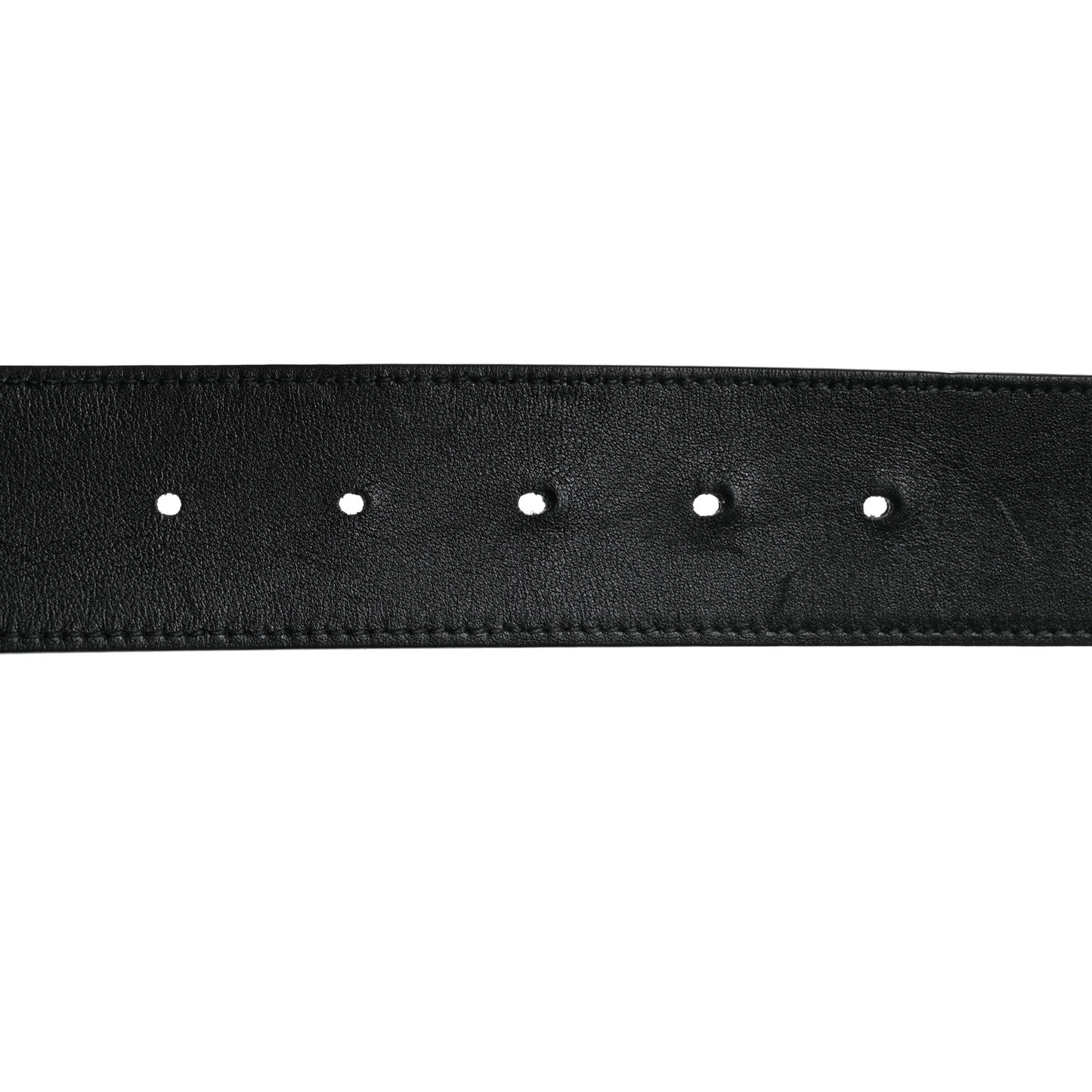 Moon Calfskin Nickel Double G 40mm Belt 80 32 Black
