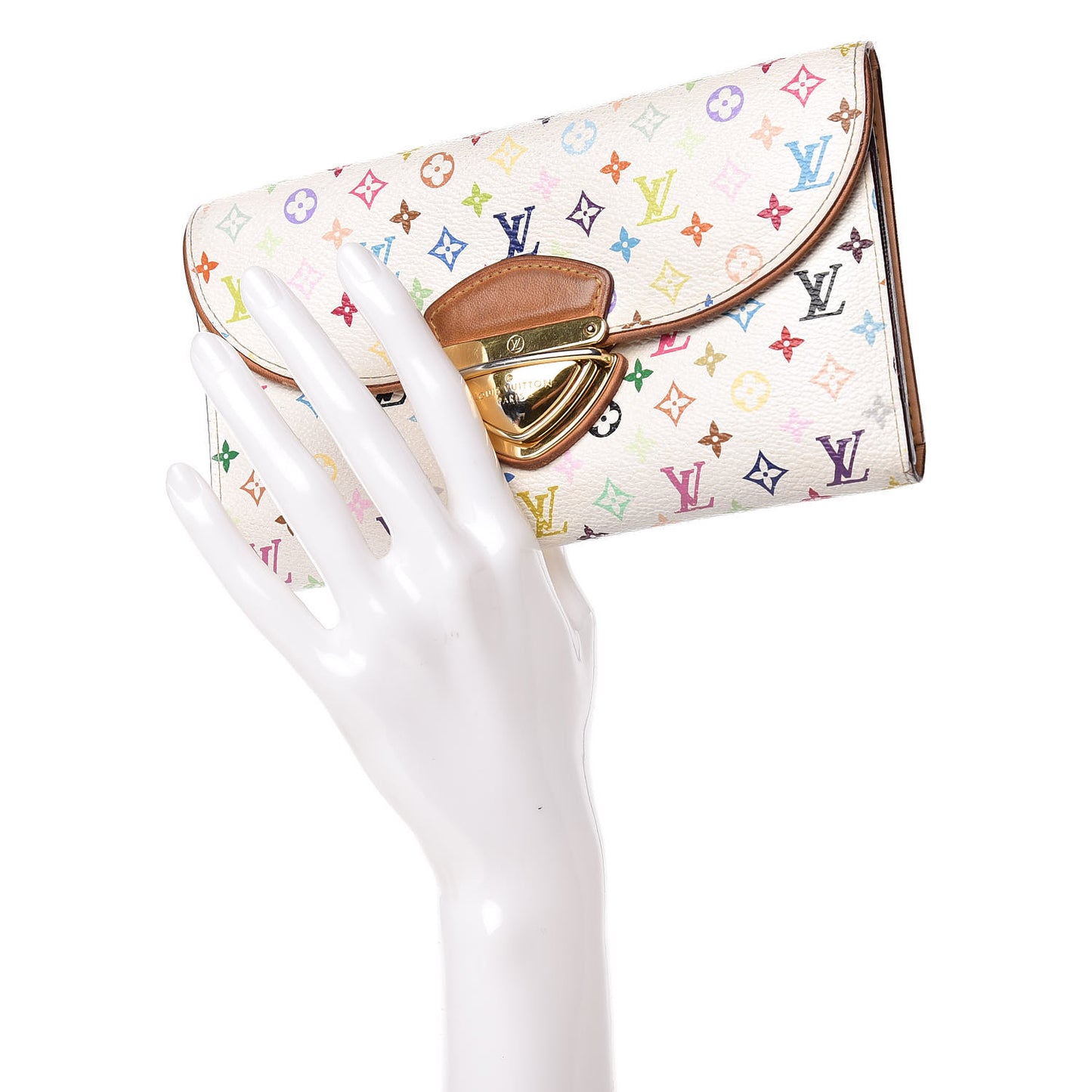 Monogram Multicolor Eugenie Wallet White