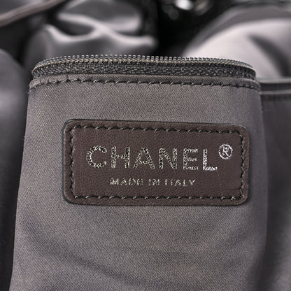 Chanel Vinyl Graphic Edge Tote Black 6 of 9
