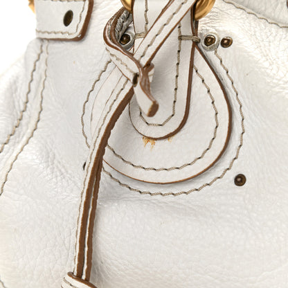 Chloe Calfskin Medium Paddington Satchel White 15 of 16