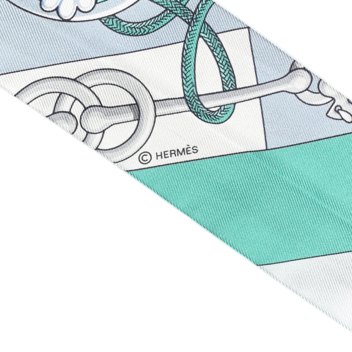 Silk Cliquetis Twilly Ciel White Menthol