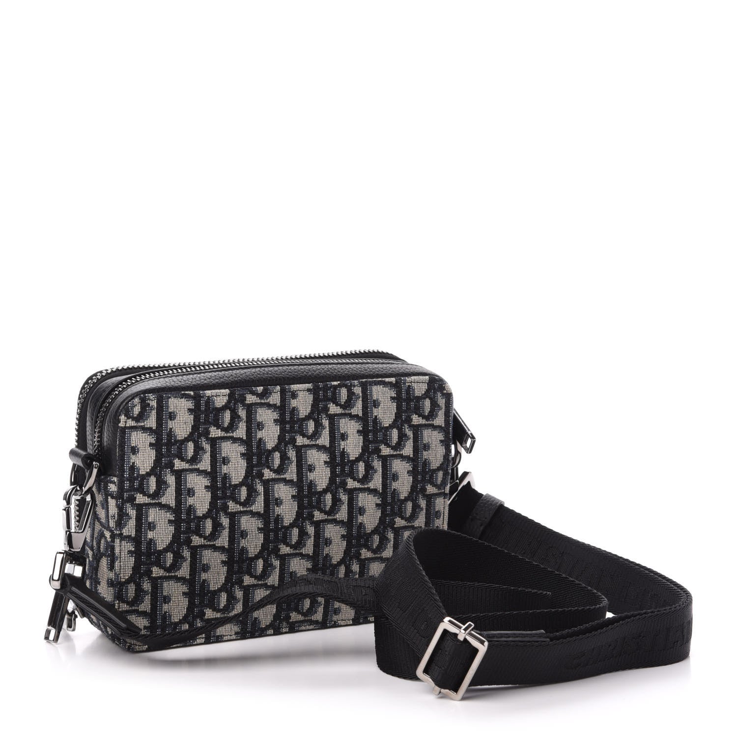 Christian Dior Oblique Pouch Navy Blue 3 of 10