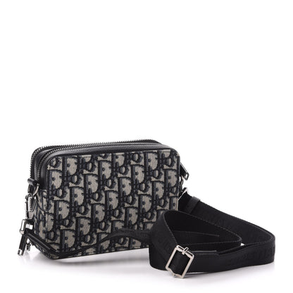 Christian Dior Oblique Pouch Navy Blue 3 of 10