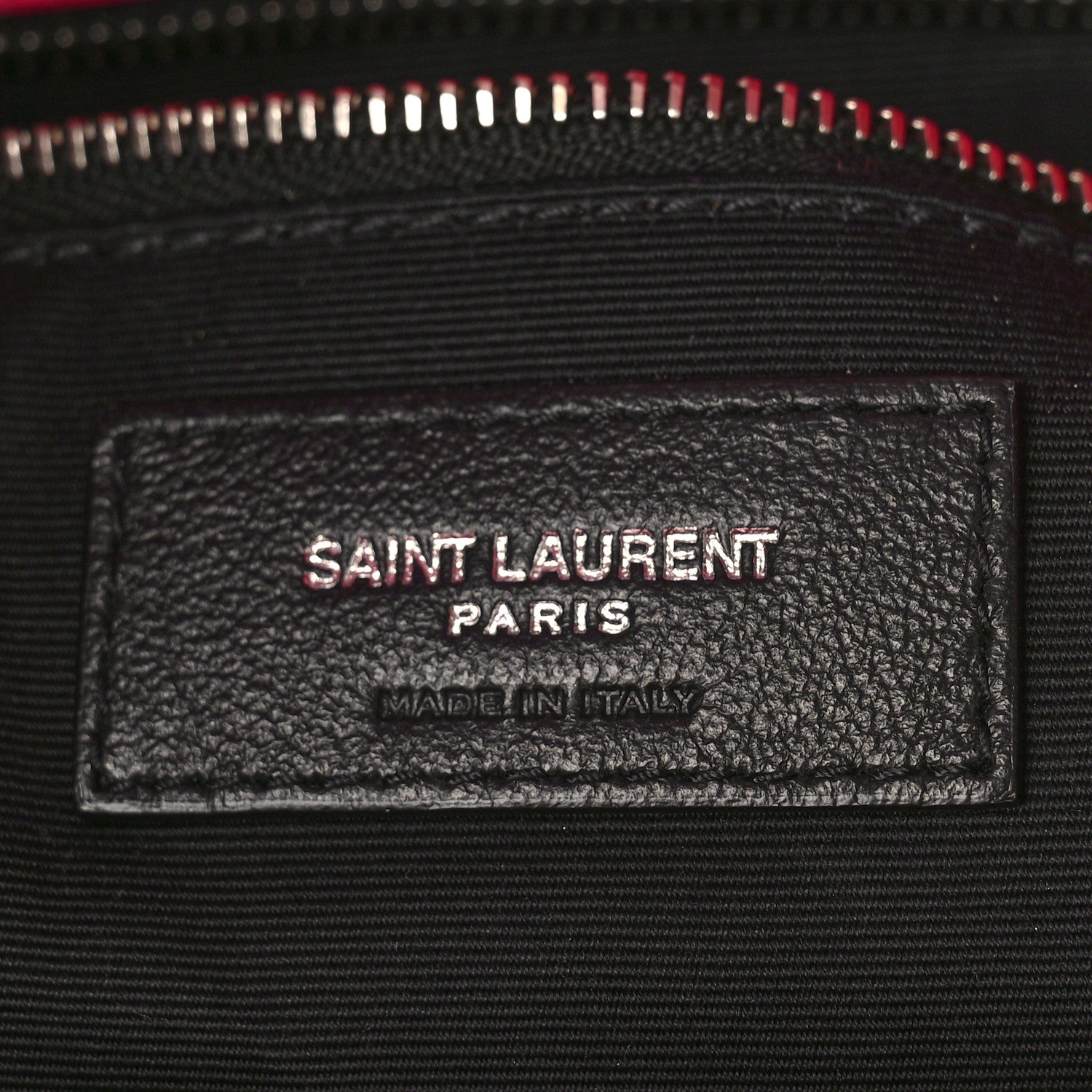 Saint Laurent Merino Shearling Lambskin Quilted Small Loulou Puffer Monogram Chain Satchel Fuchsia 6 of 8