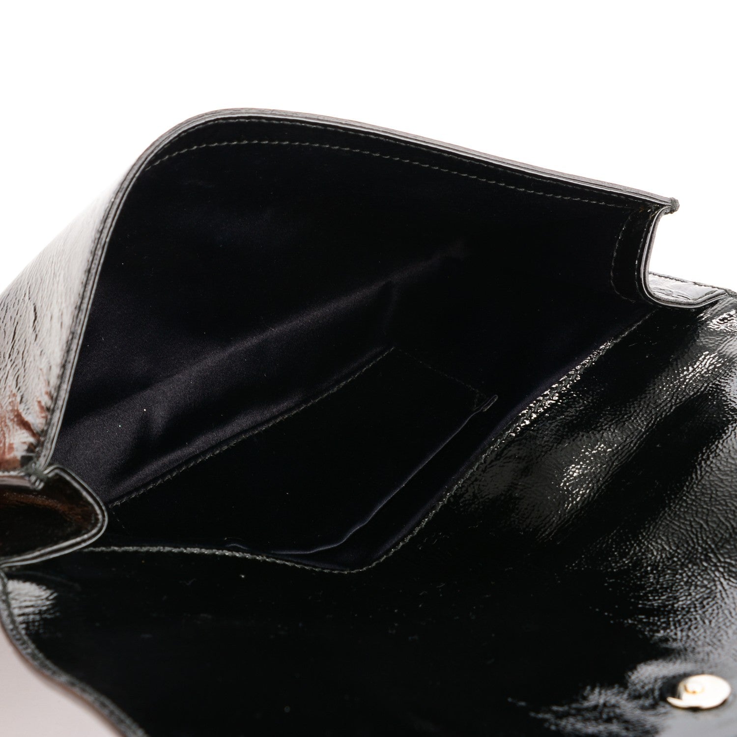 Saint Laurent Textured Patent Monogram Small Belle De Jour Clutch Black 5 of 7