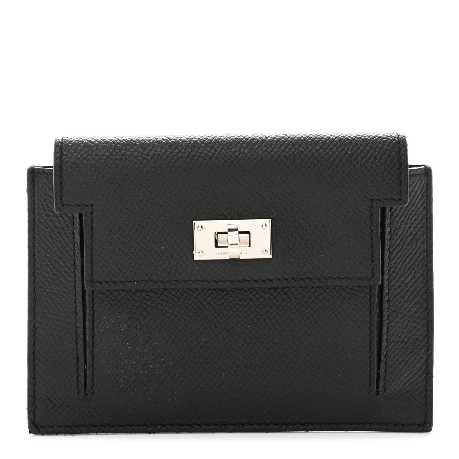 Hermes Epsom Kelly Pocket Compact Wallet Black 1 of 6