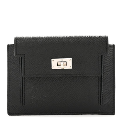 Hermes Epsom Kelly Pocket Compact Wallet Black 1 of 6