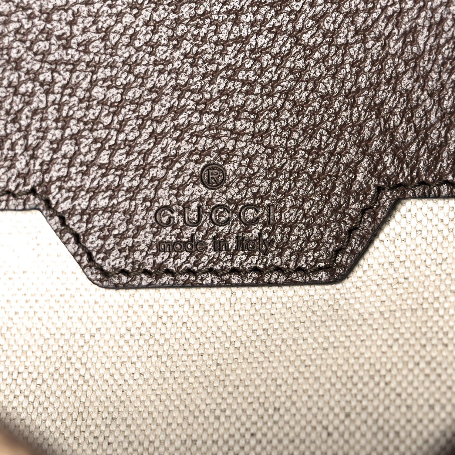 Gucci Monogram Jumbo GG Textured Dollar Calfskin Web Double Buckle Backpack Camel Ebony New Acero 5 of 8