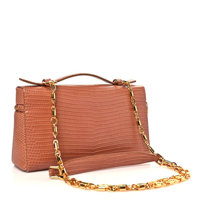 Loro Piana Lizard L19 Extra Pocket Pouch Brown 3 of 10