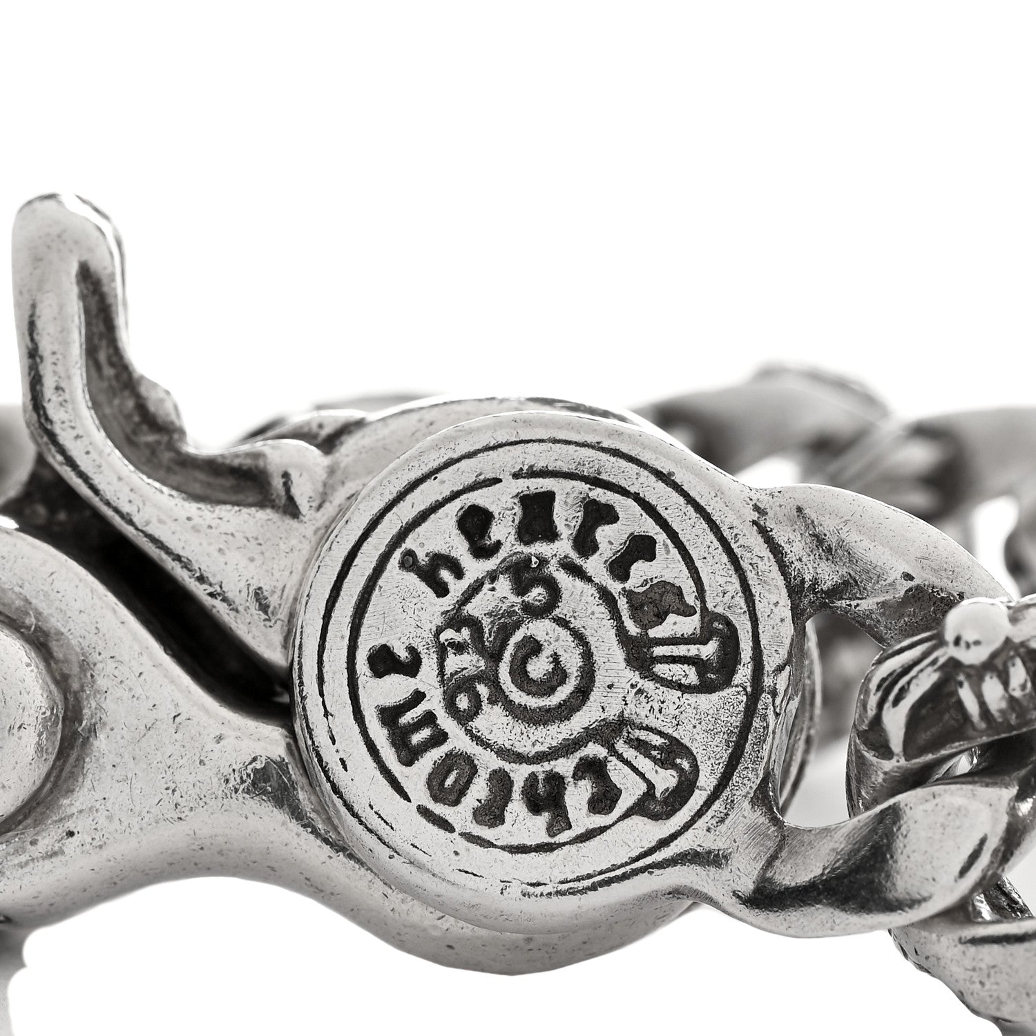 Chrome Hearts Sterling Silver Lobster Clasp Cuban Link Bracelet 3 of 3