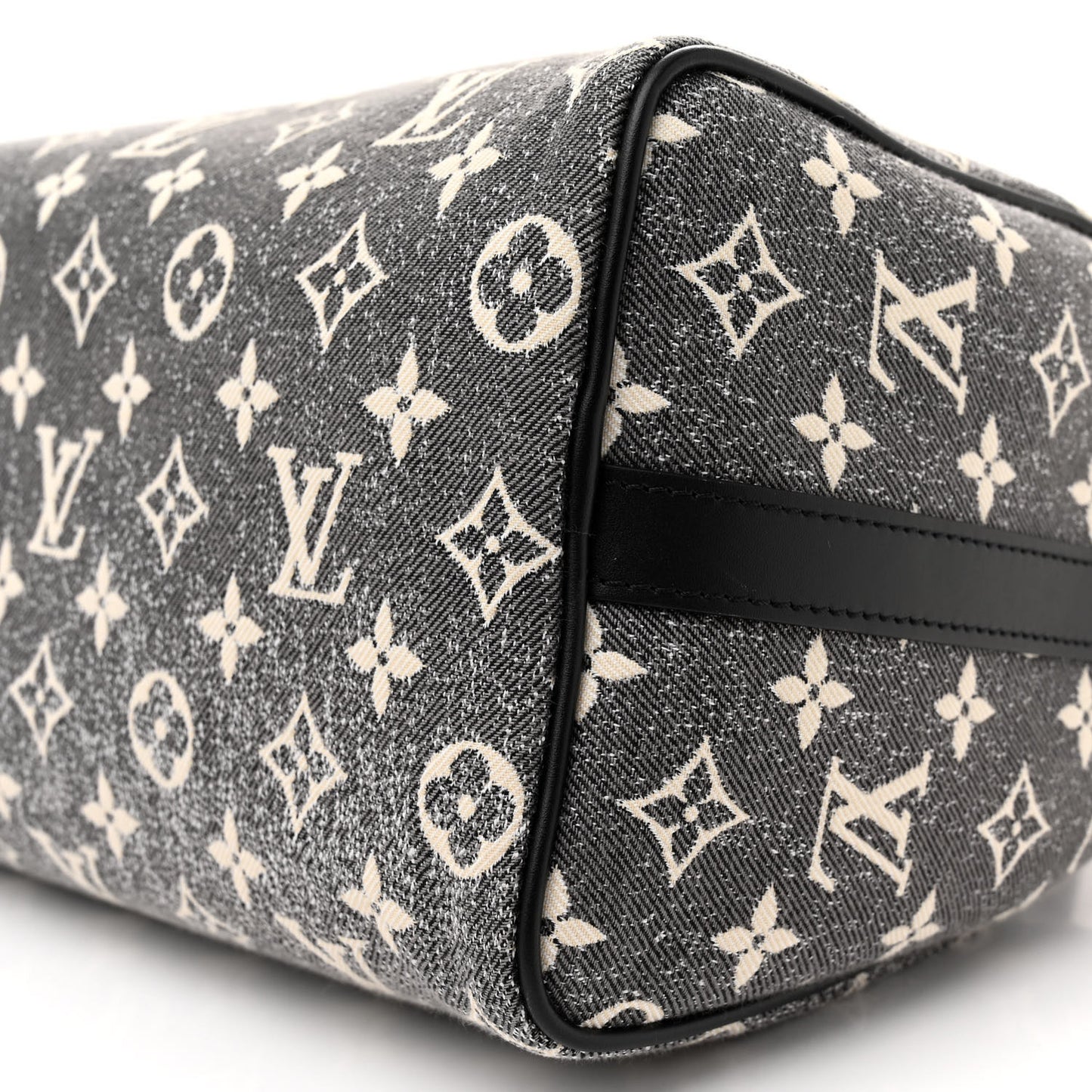 Denim Monogram Jacquard Speedy Bandouliere 25 Black