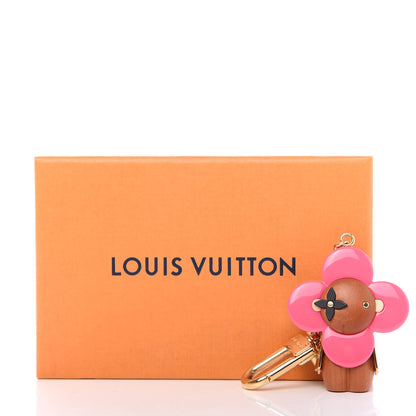 Louis Vuitton Resin Wood Vivienne Bag Charm Pink 4 of 4