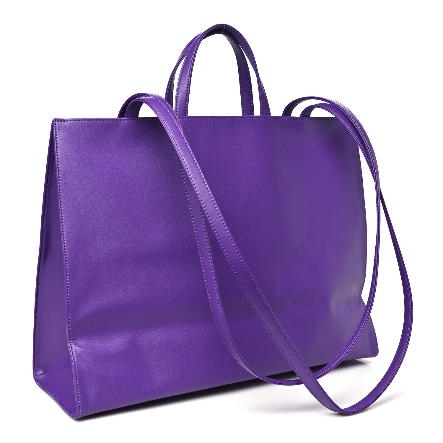 Telfar Vegan Leather Large Shopping Bag Grape 3 of 10