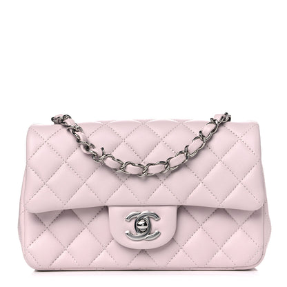 Chanel Lambskin Quilted Mini Rectangular Flap Light Purple 1 of 13