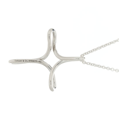 Tiffany Sterling Silver Elsa Peretti Infinity Cross Pendant Necklace 7 of 7
