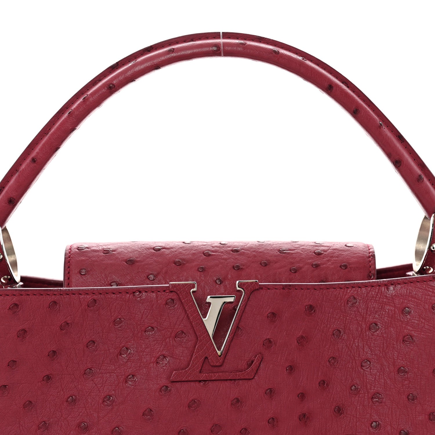Louis Vuitton Ostrich Capucines MM Fuchsia 7 of 11