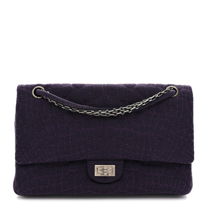 Chanel Jersey Coco's Croc 2.55 Reissue 226 Flap Purple 1 of 10