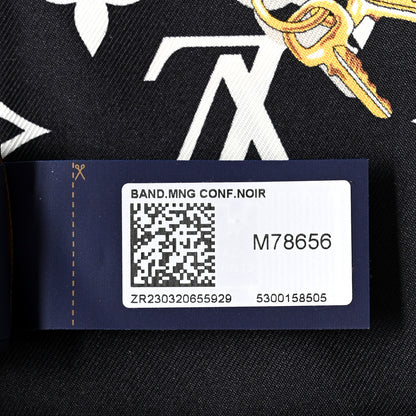 Louis Vuitton Silk Monogram Confidential Bandeau Black 5 of 6