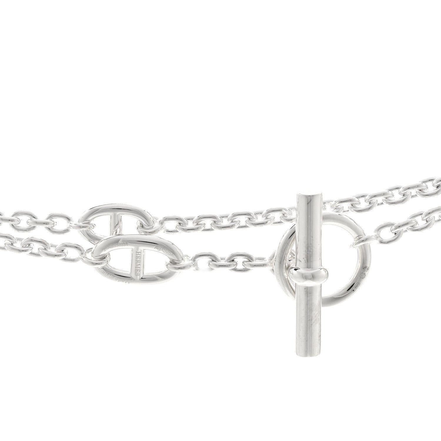 Hermes Sterling Silver Farandole Necklace 120 4 of 5