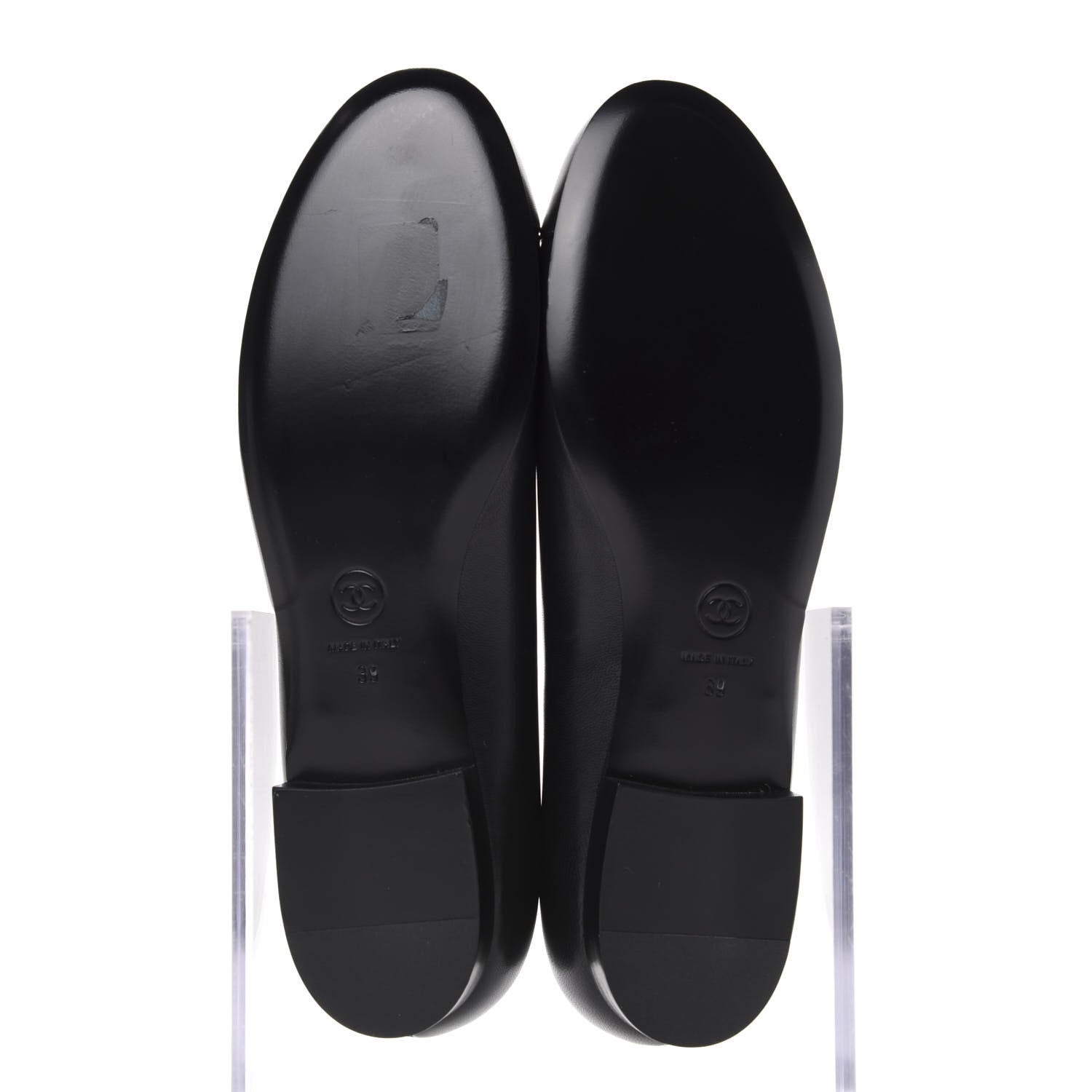 Chanel Lambskin Camellia Ballerina Flats 39 Black 6 of 11