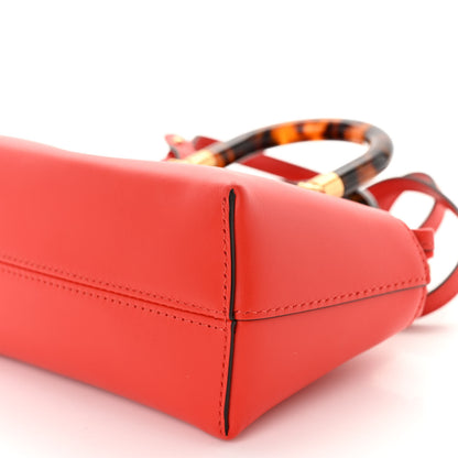 Fendi Vitello King Plexiglass Logo Embossed Mini By The Way Top Handle Boston Bag Papavero 10 of 10