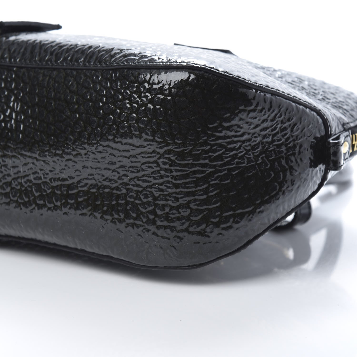 Burberry Patent Heritage Grain Small Orchard Bowling Bag Black 11 of 11