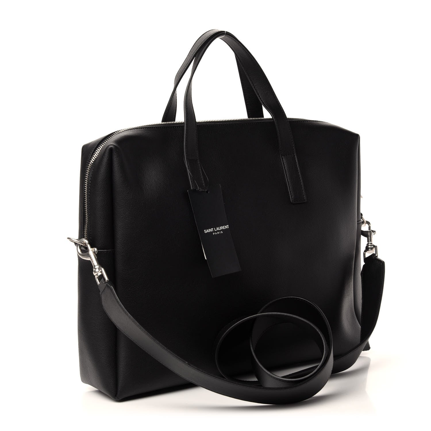Saint Laurent Calfskin Bold Briefcase Black 4 of 12