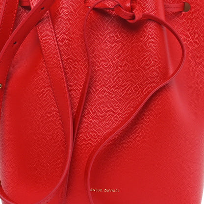 Mansur Gavriel Caviar Mini Bucket Bag Flamma Blush 8 of 10